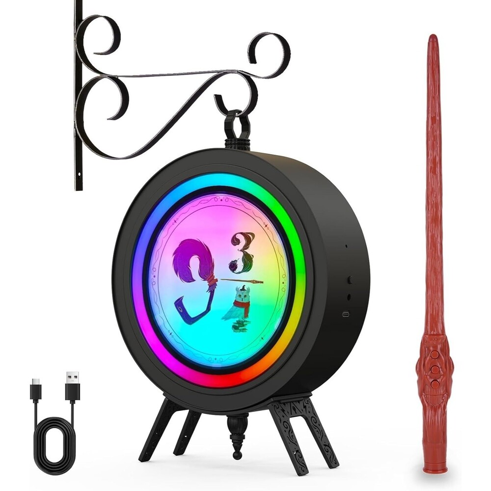 Harry Decorations LED Night Light: with Wand Remote, Double-Sided RGB Lamp NEW